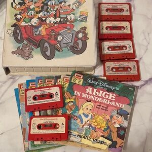 Disney Book on Cassette: Take A Tape Along Storybooks set of 6 Tapes with Books